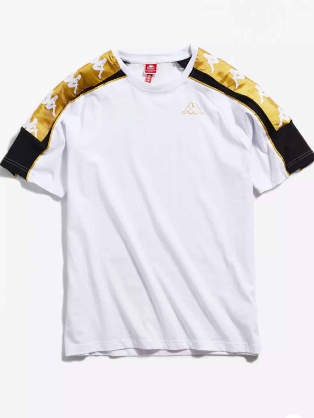 Kappa Banda 10 Arset White Gold Black T-shirt Size Large